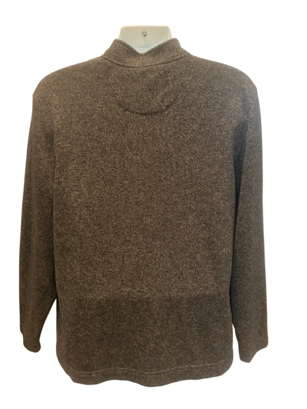 Van Heusen Men’s XL Quarter Zip Pullover Sweater Brown